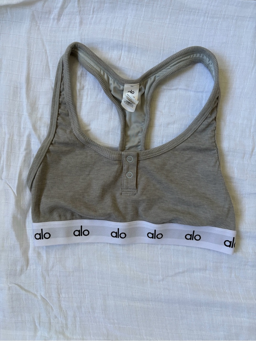 ALO Yoga Icon Ribbed Henley Bra